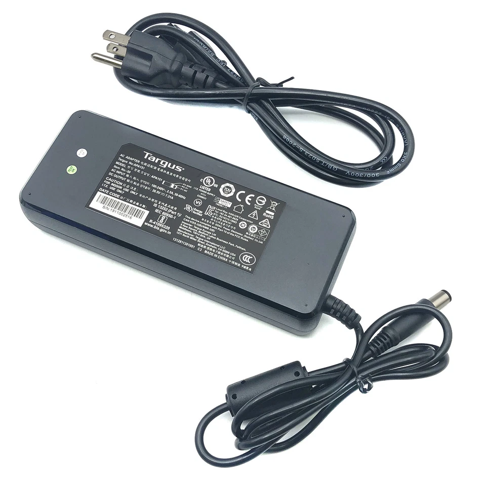 Adaptador de corriente alterna Targus 150 W genuino para cargador de base 4K DOCK190USZ OEM Foto 4 de 4