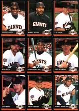 1997 Mothers Cookies SAN FRANCISCO GIANTS Team Set BAKER BARRY BONDS JEFF KENT