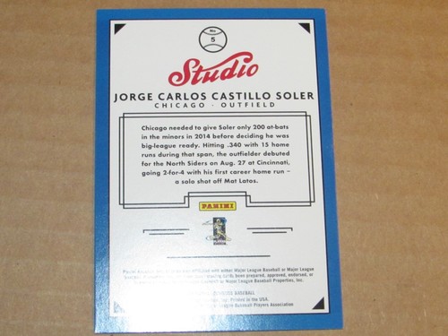 Jorge Soler 2015 Donruss Studio Rookie Card 5 EBay