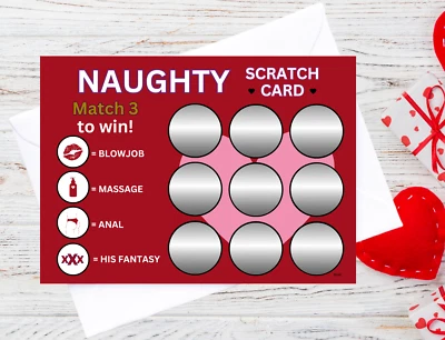 MUGGED OFF PRINTS Naughty Scratch Card | Rude Gift For Him | Birthday | Anniversary | Christmas