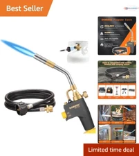 Propane Torch Head with 5FT Hose High Intensity Trigger Start Gas Torch Kit f...