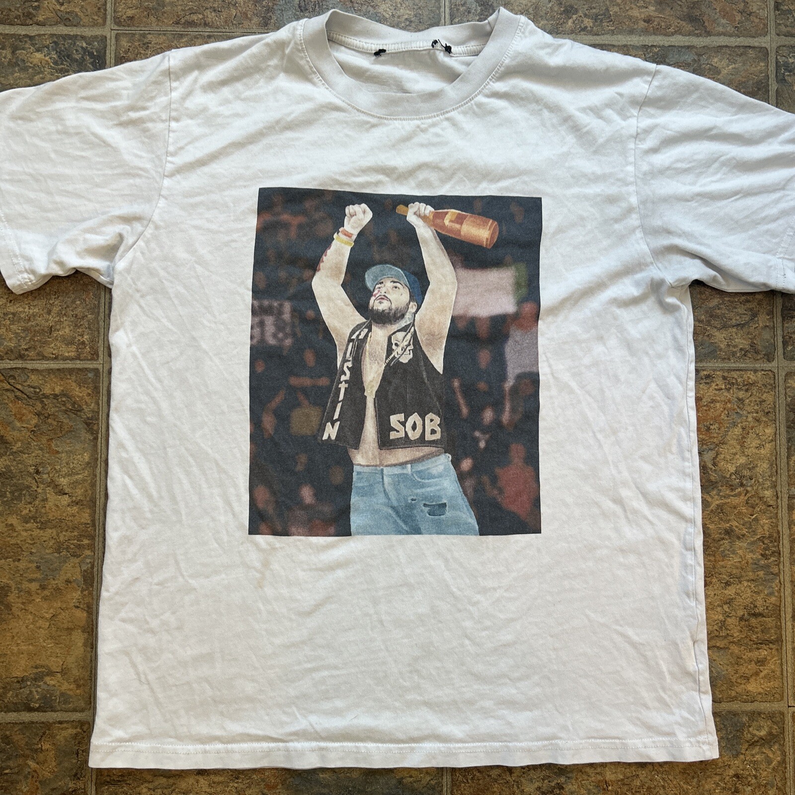 VLONE Stone Cold YAMS DAY TShirt Size Large White Authentic Made In