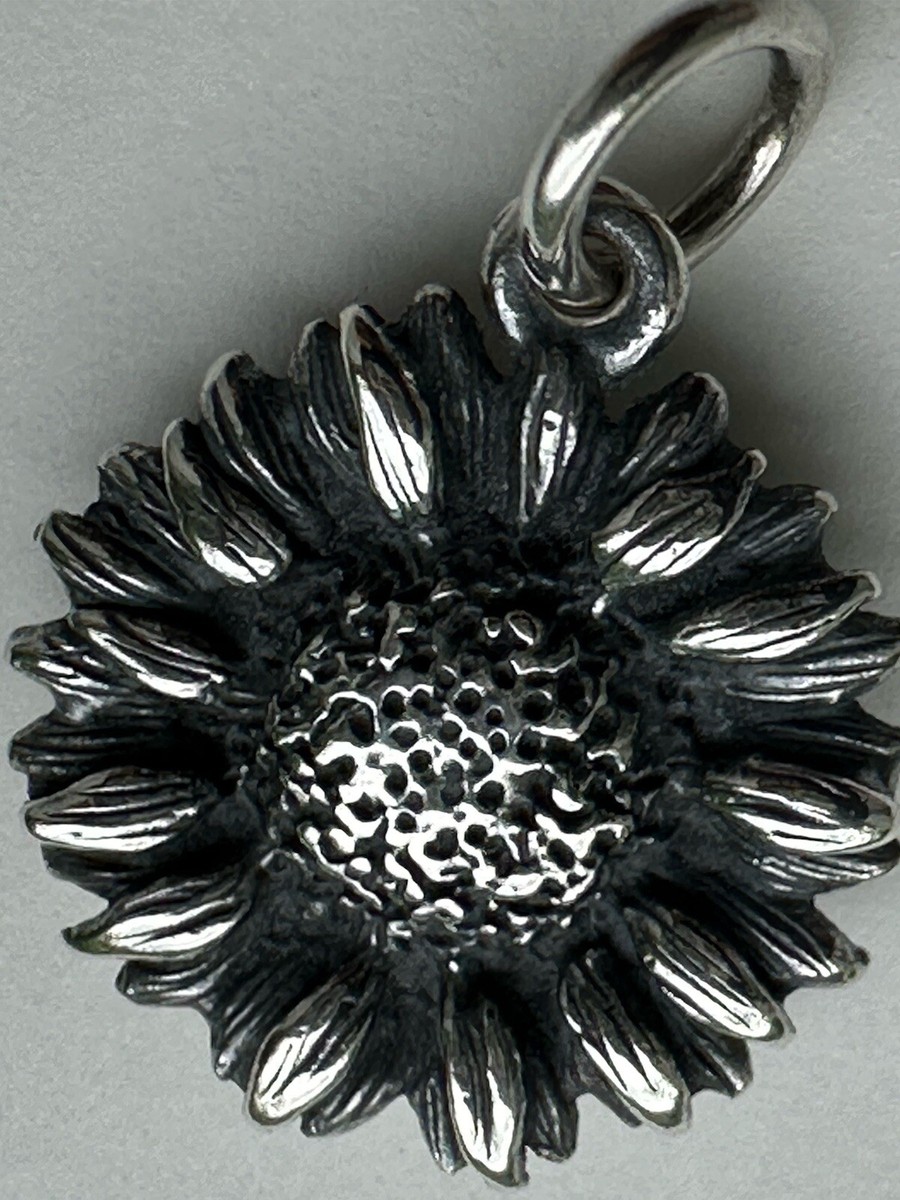 James Avery Retired Sunflower Charm/Pendant, Vintage Sterling HTF