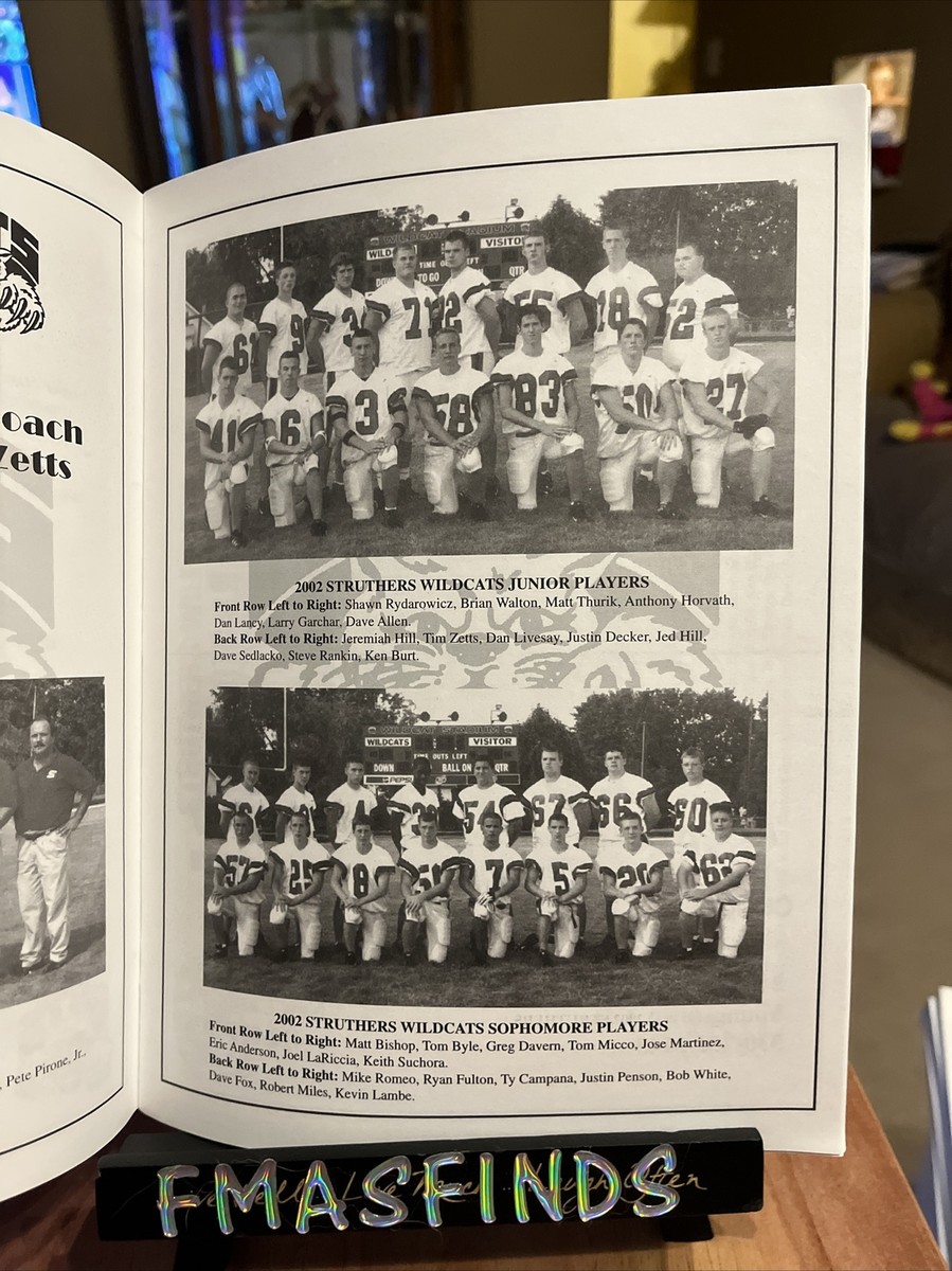SI 2002 STRUTHERS OH WILDCATS High School Football Program OHIO