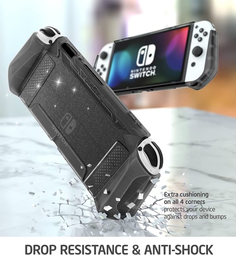 For Nintendo Switch OLED 2021 Console Joy-Con, Mumba TPU Grip 360 Case Dockable - Picture 37 of 37