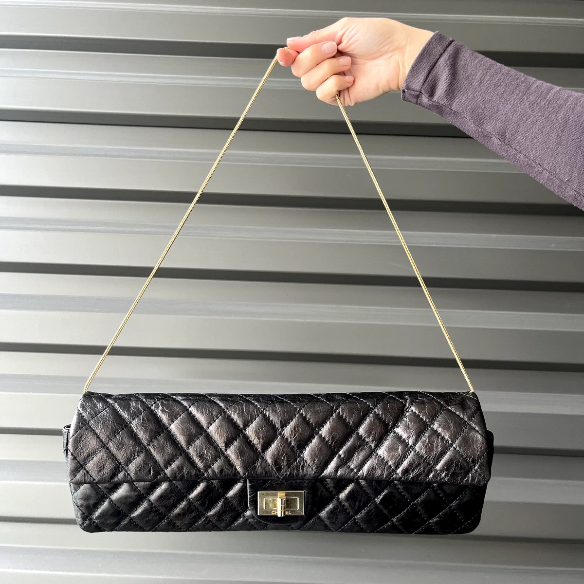 Sold at Auction: CHANEL - Reissue Glazed Calfskin Clutch Medium