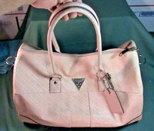 18"Long  Guess Sweet Candy Satchel Bag Shoulder Bag Crossbody Bag Pink Cream