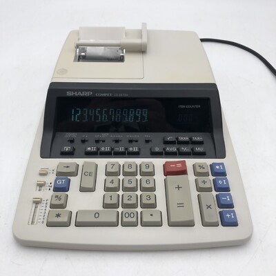 USED SHARP COMPET CS-2870H 12 Digit 4.5 LPS Printing Calculator AS IS READ G