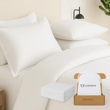 Lincove Luxury Duvet Cover Set - Solid Color - 100 Ultra Soft Cotton Sateen