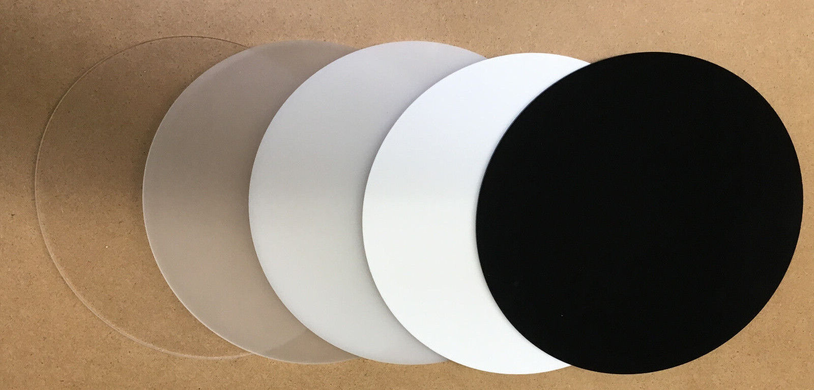 PLEXIGLAS Acrylglas Runde Scheibe klar milchglas weiß schwarz Ø50mm - Ø700mm