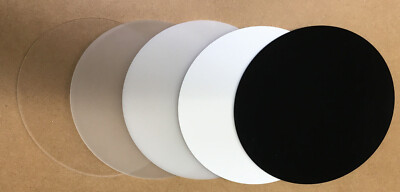 PLEXIGLAS  Acrylglas Runde Scheibe klar milchglas weiß schwarz  Ø50mm - Ø550mm