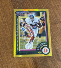 Shannon Sharpe 2022 Classics Timeless Tributes Gold #117 Broncos Ravens /99 HOF