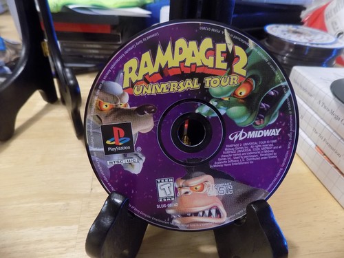 Rampage 2 Universal Tour game disc only good shape PS1 Playstation