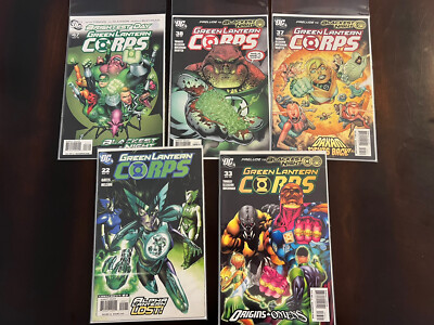 Lot Of 6 Green Lantern Corps Comic Books Good Condition Bagged And Boarded