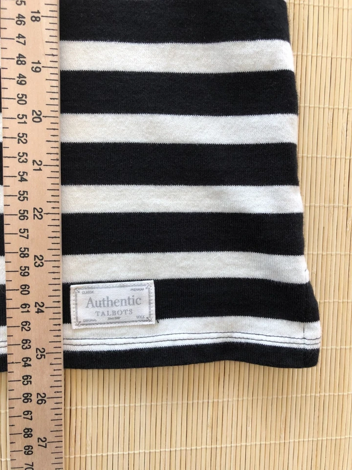 Suéter Talbots Plus Para Mujer 1X Metálico Wonderland Rayas Negro Plata Blanco Foto 4 de 4