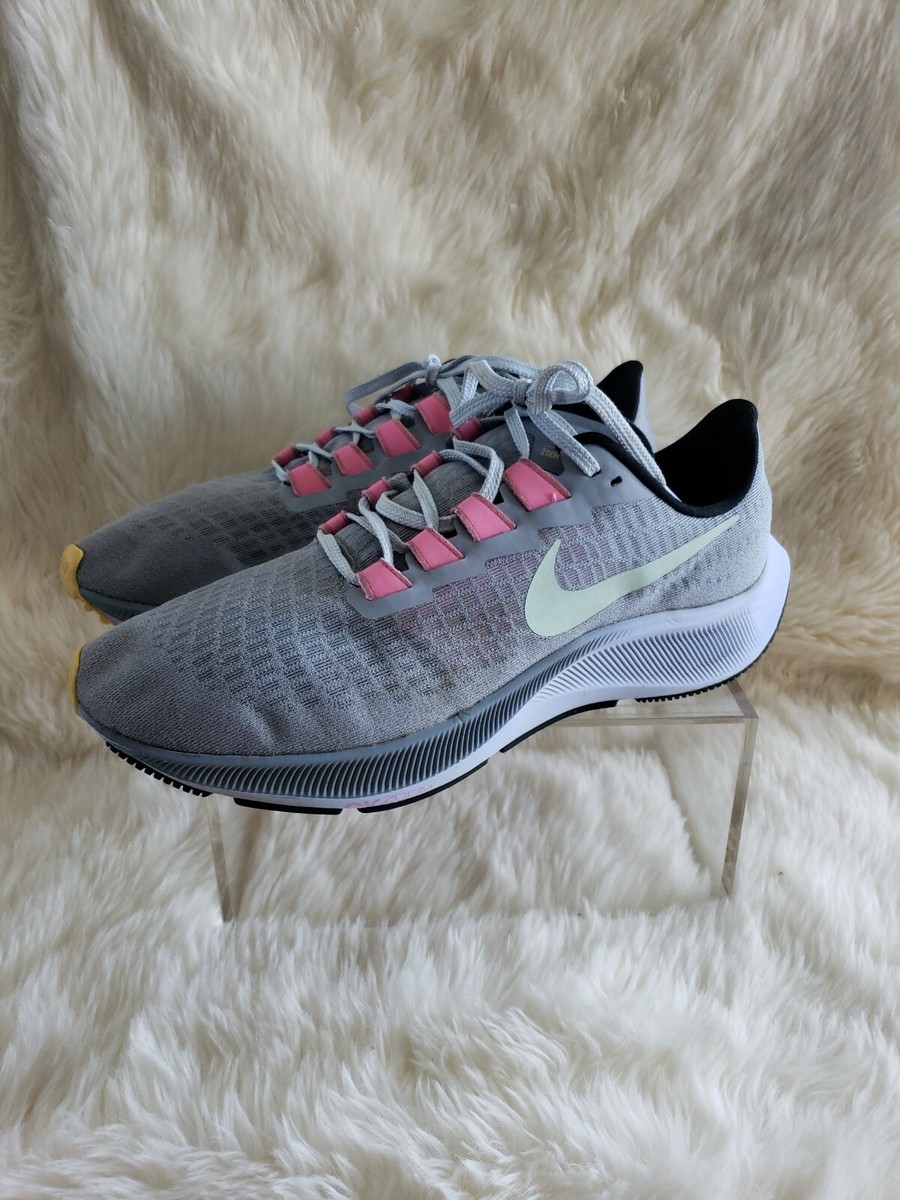 NIKE AIR ZOOM PEGASUS 37 GREY PINK RUNNING SNEAKERS CJ2099-401