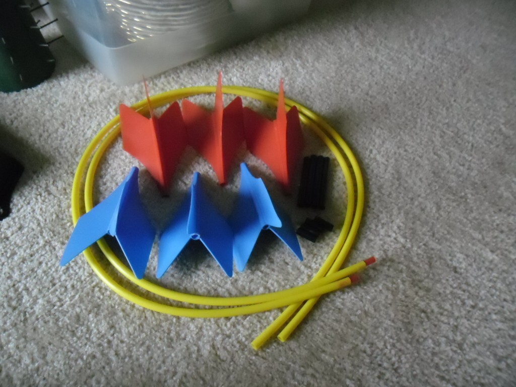 Set of 6 Original Vintage Regent Lawn Darts Jarts Fins and all Plastic