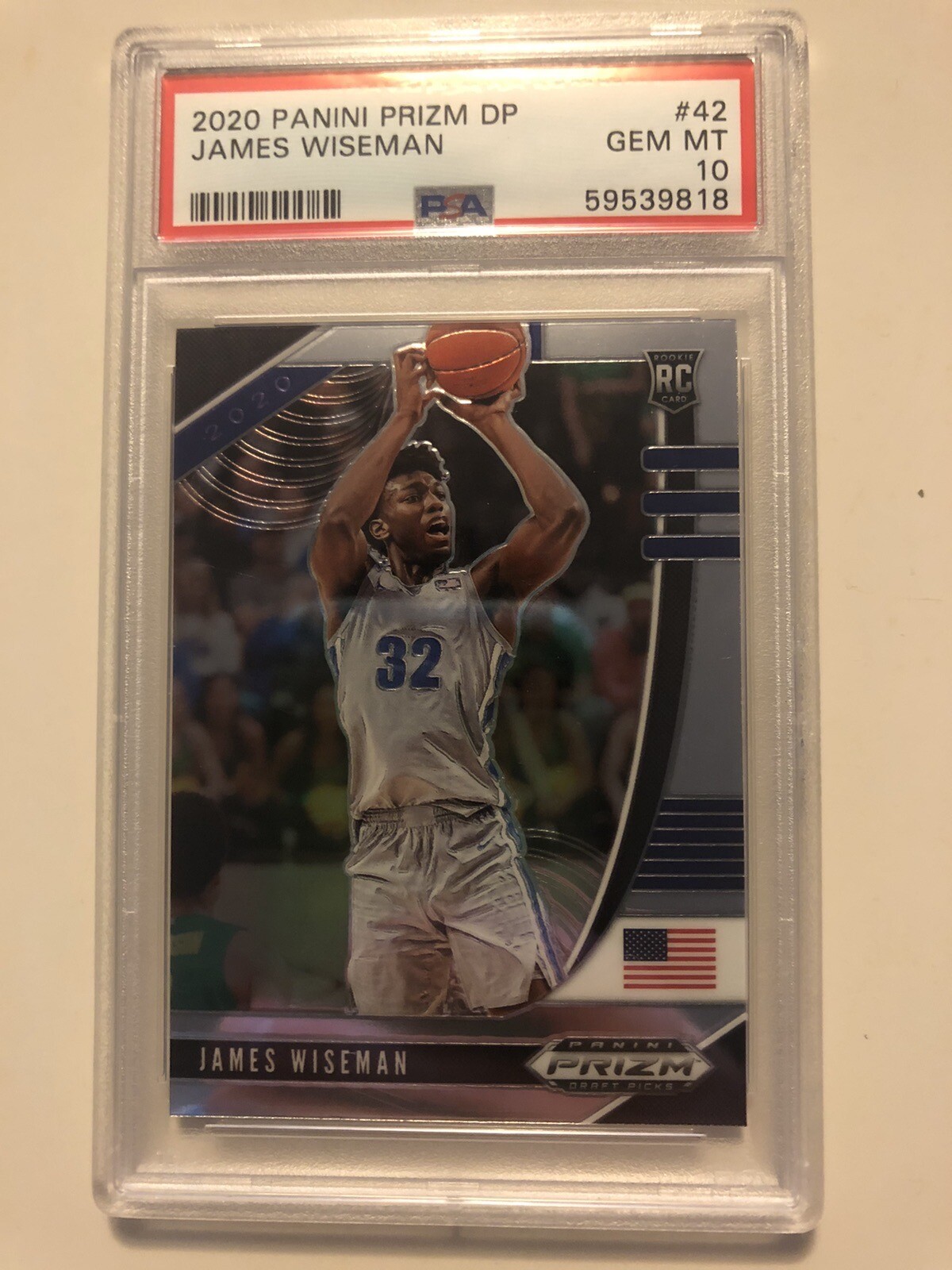 2020 Panini Prizm DP #42 James Wiseman USA RC Rookie PSA 10 GEM MINT
