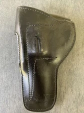 Don Hume H901 SH No. 7-4 Fixed Sights Black Leather Duty Holster LH