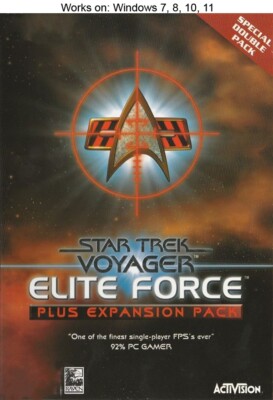 Star Trek: Voyager Elite Force PC Game Includes Expansion Pack Windows 10 11