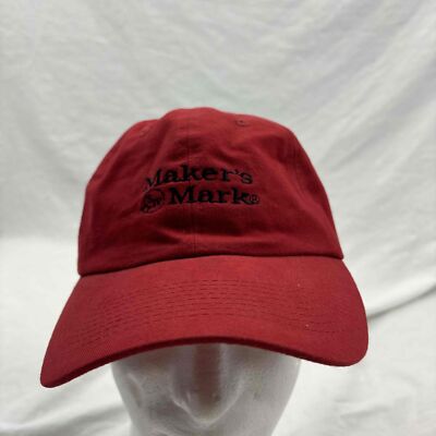 Makers Mark Kentucky Bourbon Baseball Cap Hat Red Logo Cotton