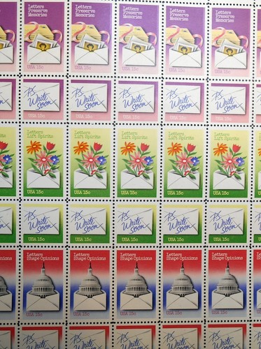 1980 Letter Writing Week Sc 1805-10 1810a FULL MINT SHEET of 60 Typical - Picture 2 of 2