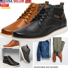 Men's Chukka Boots Lace Up Dress Casual Formal Waterproof Shoes US Size 6.5-13