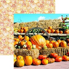 Pumpkin Display - Pumpkin Patch 12x12 Scrapbook Papers - 5 Sheets