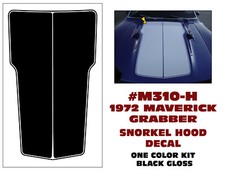 Sp - M310-h 1972 Ford Maverick Grabber - Twin Scoop Hood Decal - Factory Size Sp - M310-h 1972 Ford Maverick Grabber - Twin Scoop Hood Decal - Factory Size
