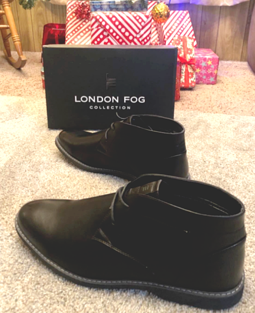 London Fog Collection Black Lace Up Comfort Chukka Boots  display picture 1