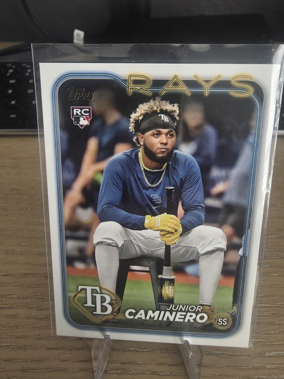 2024 Topps Series 2 - Junior Caminero #628 Golden Mirror Image Variation (RC)
