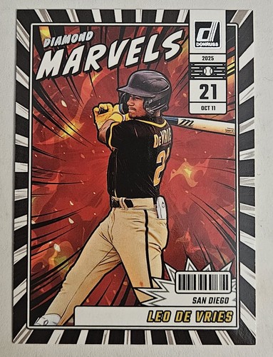 Leo De Vries #11 2025 Panini Donruss Diamond Marvels card