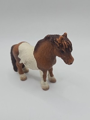 Bullyland Shetland Pony Mare Figure White & Brown Horse Collectible