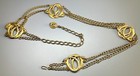 Antique 37 Inch Long Gold Snake Serpent Chain Chunky Womens Belt — photo 5
