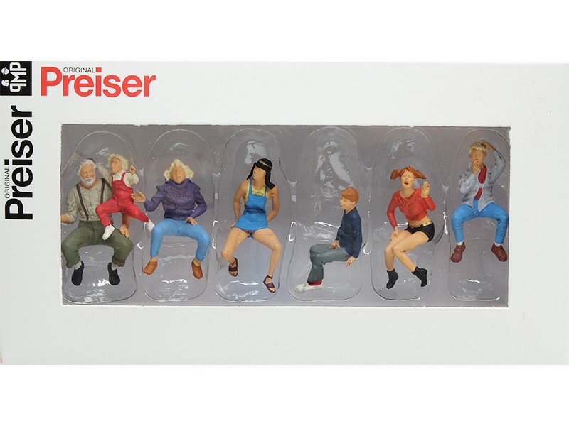 PREISER Personnages assis de haute précision - échelle O 1/43 - Réf 65346