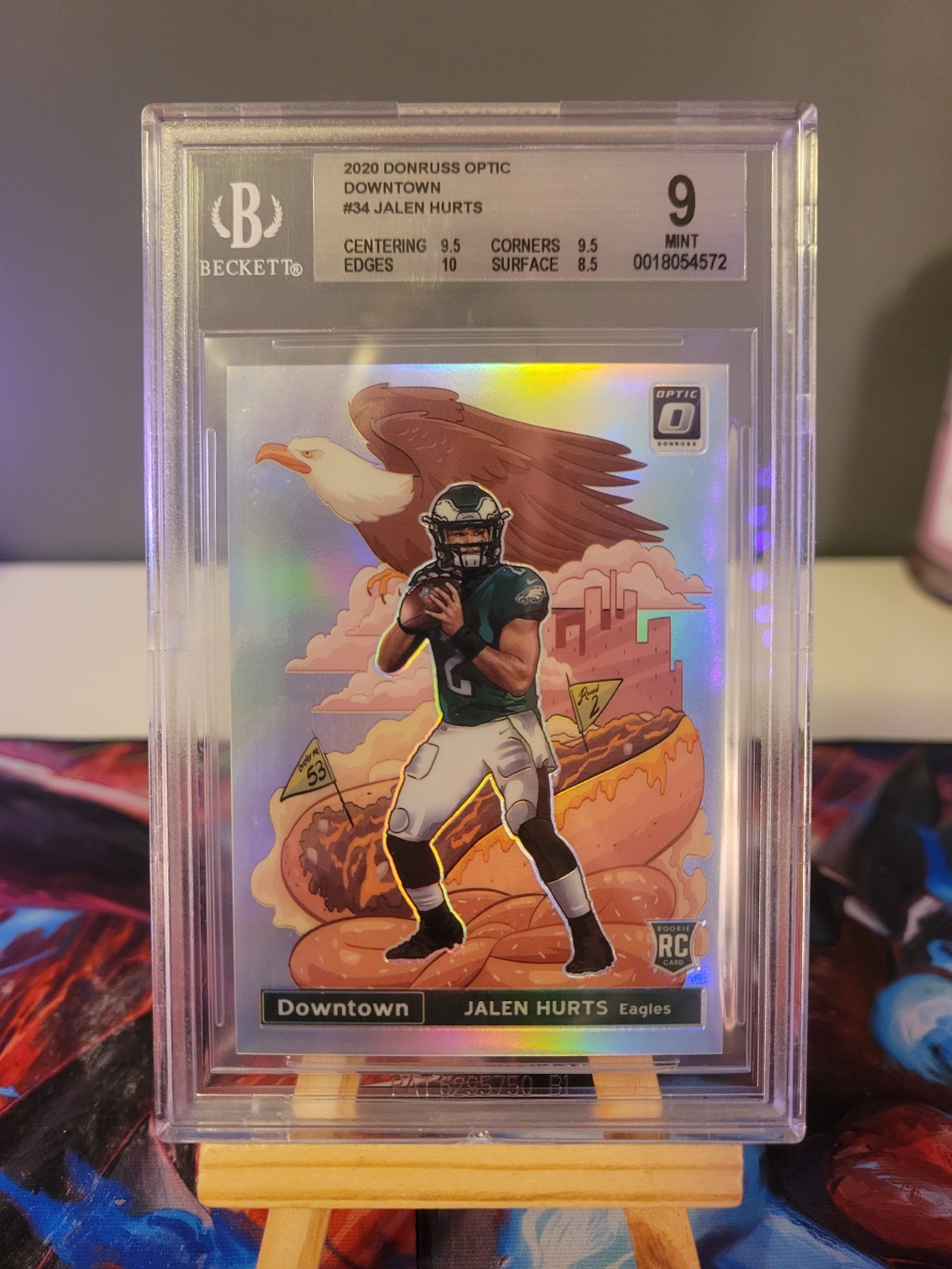 2020 Panini Donruss Optic Downtown Jalen Hurts #DT-34 (RC) BGS 9 Mint Rookie SSP
