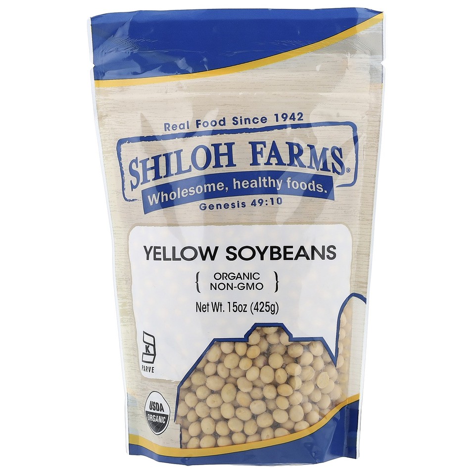 Organic Yellow Soybeans, 15 oz (425 g)