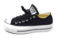 Converse Chuck Taylor All Star Baskets Femme Plateforme En Toile 560250C Noir