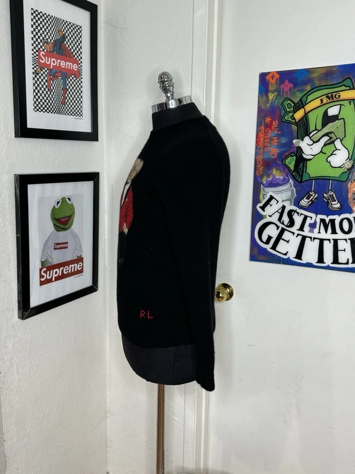 Polo Ralph Lauren Suéter Tejido Lana Martini Polo Oso Negro Para Hombre Talla M.!! Foto 4 de 4