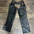 Milwaukee Leather Diamond Performance Black Motorcycle Riding Chaps Size S