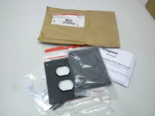 Wiremold 828R-TCAL-BK Rectangular Duplex Receptacle Plate Black