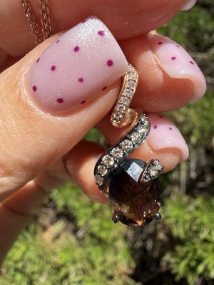 Le Vian Rauchquarz Diamant 14K Gold 18'' Anhänger