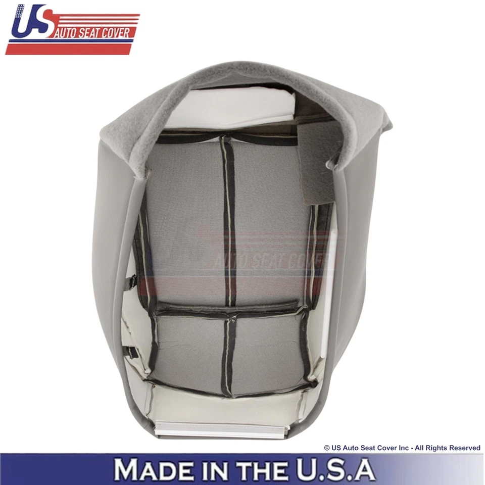 Серо-серые чехлы на передние сиденья из натуральной кожи для Jeep Grand Cherokee 2001-2004 годов выпуска - Изображение 3 из 4