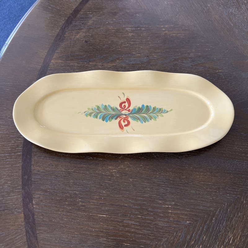 Gail Pittman Siena Garland Oval Serving Platter Yellow Southern Living at Home