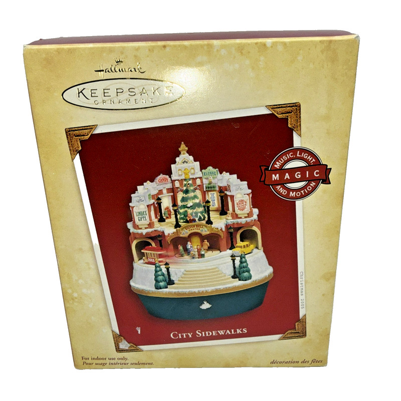 Hallmark Keepsake Ornament 2005 City Sidewalks Magic Music Light Motion