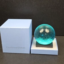 CoolSnowGlobes Moonlight Evening Sky Blue, Black Base, New - Damaged Box