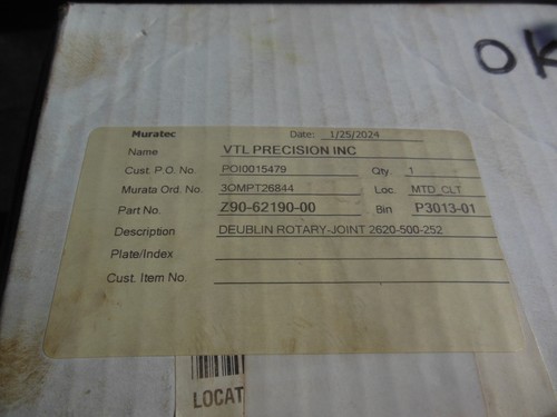 Deublin rotary joint 2620-500-252 