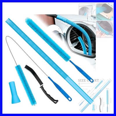 Dryer Vent Cleaner Kit,4 Pieces Dryer Lint Cleaner Vacuum Attachment & Brush ...