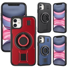 Ring Kickstand Case Heavy Duty Rugged Hard Cellphone Cover For Apple iPhone 11