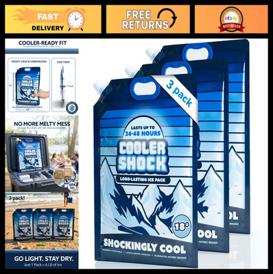 Long Lasting Reusable Ice Packs for Coolers & Lunch Boxes - Perfect for Camping,